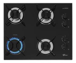 Cooktop A Gas Vidro 4 Bocas Pro Cook 55x46cm Bivolt Fischer Preto