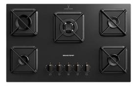 Cooktop A Gas Vidro 5 Bocas 73x46cm Bivolt Pro Cook Brastemp Preto