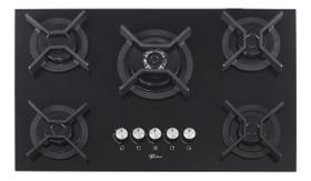 Cooktop A Gas Vidro 5 Bocas 75x46cm Pro Cook Bivolt Fischer Preto