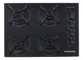 Cooktop A Gas Vidro Automatico 4 Bocas 46x56cm - Continental