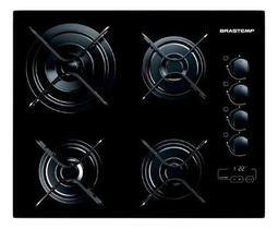 Cooktop A Gas Vidro Timer Touch 4 Bocas 49x59cm - Brastemp