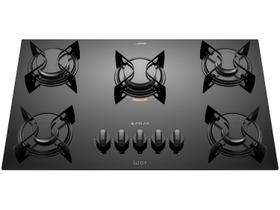 Cooktop Atlas UTOP 5 bocas com mesa de vidro preto bivolt Cooktop Atlas UTOP 5 bocas com mesa de vidro preto bivolt