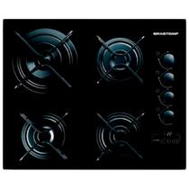 Cooktop Brastemp 4 Bocas, á Gás, Acendimento Super Automático, Touch Timer, Mega Chama, Preto - BDT62AE