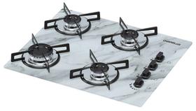 Cooktop chamalux 4 bocas ultra chama marmore branco 785 Cooktop chamalux 4 bocas ultra chama marmore branco 785