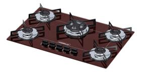 Cooktop chamalux 5 bocas tripla chama azul