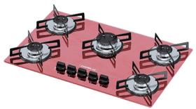Cooktop chamalux 5 bocas ultra chama rosa chapa Cooktop chamalux 5 bocas ultra chama rosa chapa