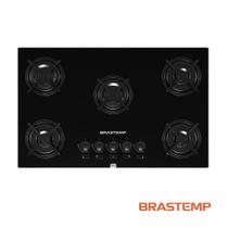 Cooktop de 5 Bocas Brastemp Acendimento Super Automático a Gás Preto Ative Brastemp - BDD75AE