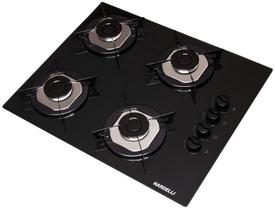 Cooktop de Embutir 4 Bocas Nardelli Preto/Inox Bivolt