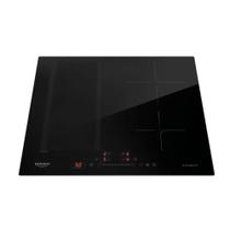 Cooktop de Indução 4 Bocas Dako Diplomata com Zona Flexível e Vidro Cerâmico 220V Preto Cooktop de Indução 4 Bocas Dako Diplomata com Zona Flexível e Vidro Cerâmico 220V Preto