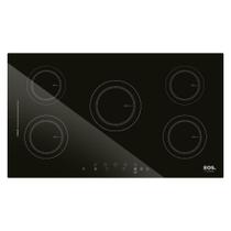 Cooktop de Indução Cinco Bocas EOS 90cm Preto 9500W ECI05EP 220V