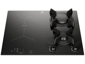 Cooktop de Indução e a Gás Electrolux 4 Bocas Híbrido 2 de indução e 2 a Gás IE62H - 220V Cooktop de Indução e a Gás Electrolux 4 Bocas Híbrido 2 de indução e 2 a Gás IE62H - 220V