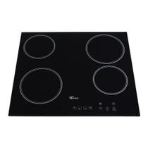 Cooktop Elétrico 4 Bocas Fischer Mesa Vitrocerâmica Touch com 9 Níveis de Potência Preto 220V