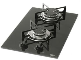 Cooktop Fischer 2 Bocas a Gás Mesa de Vidro Temperado 7726