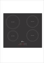 Cooktop Fischer 4 Bocas Indução Mesa Vitrocerâmica Touch 220V