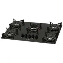 Cooktop Fischer 5Q Fit Line Gás 5 Bocas Mesa Vidro - Bivolt