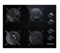 Cooktop Fogão A Gás 56,5x46cm 4 Bocas Vidro Bivolt Brastemp