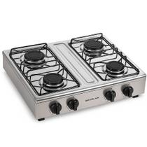 Cooktop Fogão de Mesa 4 Bocas Asiático Titanium Braslar