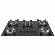 Cooktop Fogatti Safe Ferro Fundido 5 Bocas A Gas Preto Bivolt