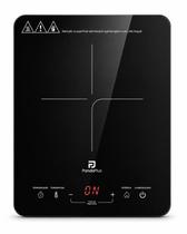 Cooktop Indução 1 Boca Bivolt Portátil Panda Plus Ate 2000W Touch 8 Níveis Potência Temperatura Trava Segurança Timer Vitrocerâmico Acesso Rápido