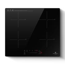Cooktop Indução 4 Bocas PandaPlus 7000W Turbo Preto 220V Vitrocerâmico Touch Embutir Trava Segurança Premium