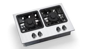 Cooktop Industrial 2 Bocas Em Inox Queimador Duplo 27x27