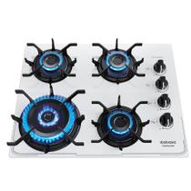Cooktop Itamaster Tripla Chama 4 Bocas Branco Bivolt 127V 220V com Acendimento Automático