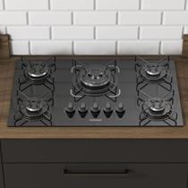 Cooktop Itatiaia 5 Bocas Preto Tripla Chama Central Bivolt