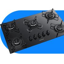 Cooktop Itatiaia Essencial 5 Bocas Mesa Vidro Preto Bivolt