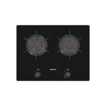 Cooktop Linear 2 Bocas Venax Arena Preto Gas Glp