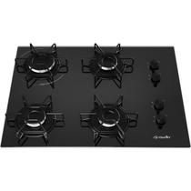 Cooktop Mueller 4 Bocas Mesa em Vidro MCG114BG1 À Gás Bivolt Preto