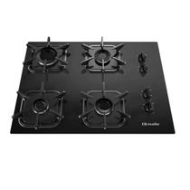 Cooktop Mueller 4 Bocas Queimador Ultra Chama G5 601270001 Preto Bivolt