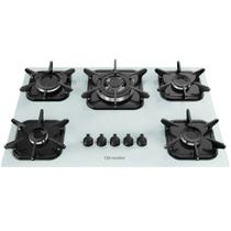 Cooktop Mueller 5 Bocas com Queimador Tripla Chama Branco