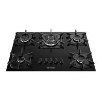 Cooktop Mueller 5 bocas com Queimador Tripla Chama Preto
