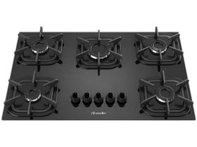 Cooktop Mueller 5 Bocas com Queimador Ultra Chama Preto Bivolt