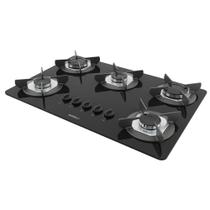 Cooktop Nardelli 5 Bocas Mesa de Vidro SAFE Preto/Inox Bivolt