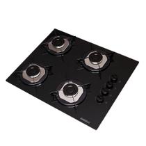 Cooktop Nardelli NDL 4 Bocas Flange Inox Mesa de Vidro Preto Bivolt 27010101