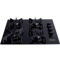 Cooktop Suggar a Gás 4 Bocas Trich Ferro Fundido Vidro Preto FG4404FVP Cooktop Suggar a Gás 4 Bocas Trich Ferro Fundido Vidro Preto FG4404FVP