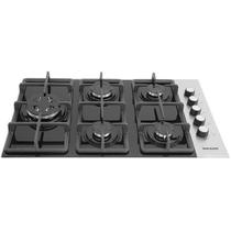 Cooktop Suggar Mesa de Vidro Inox 5 Bocas À Gas Fg5335vpix Preto Bivolt Cooktop Suggar Mesa de Vidro Inox 5 Bocas À Gas Fg5335vpix Preto Bivolt