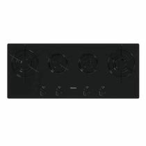 Cooktop Venax Linear Arena 4 Bocas Preto De Embutir A Gás Em Vidro Temperado Bivolt P24629