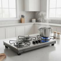 Cooktop WIN FLAT 3 Bocas de Sobrepor Acend. Manual totaL INOX Cooktop WIN FLAT 3 Bocas de Sobrepor Acend. Manual totaL INOX