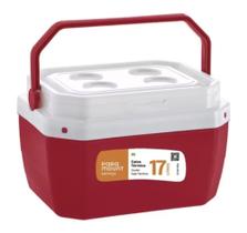 Cooler Caixa Térmica 17 Litros Cor Vermelha Portátil