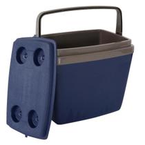 Cooler Caixa Térmica 34 Litros com Porta Latas Azul Piscina Praia Garden Life