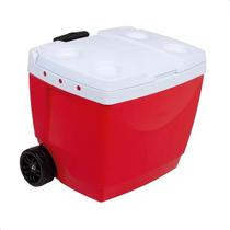 Cooler Caixa Térmica com Rodinhas 42 Litros Vermelho Cooler Caixa Térmica com Rodinhas 42 Litros Vermelho
