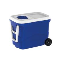 Cooler Caixa Térmica Grande Soprano Tropical 50l Com Rodas Azul