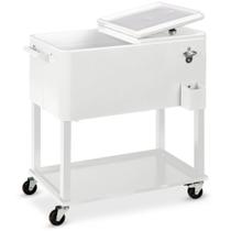Cooler Cart Best Choice Products 80L Steel Rolling com gelo