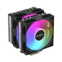 Cooler De Ar Para CPU ARGB Sync COOLLEO A60 Com 6 Tubos De Calor, Torre Dupla, 255W TDP,