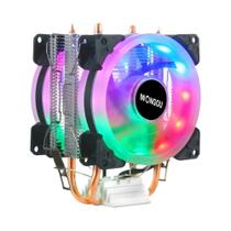 Cooler de CPU RGB 90mm IWONGOU X99 - 3 Pinos, 2 Heatpipes - Compatível com Intel e AMD