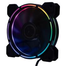 Cooler Fan 12 Leds Rainbow 120x120x25mm OEX Game F40 Preto