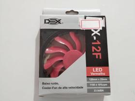Cooler Fan 120mm com LED - Modelo DX-12F - Cor Vermelho