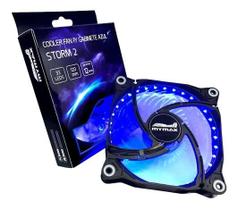 Cooler Fan 120mm Storm 2 - Preto Led Azul - Mymax Cooler Fan 120mm Storm 2 - Preto Led Azul - Mymax